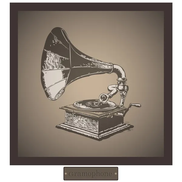 Grammophon — Stockvektor