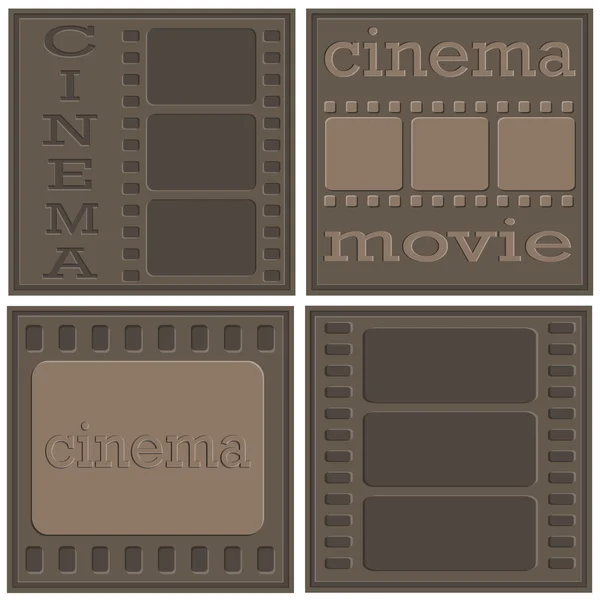 Icônes de cinéma — Image vectorielle