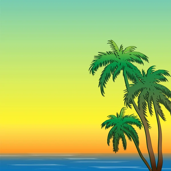 Tropiska träd — Stock vektor