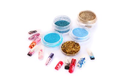 Nail art glitters clipart