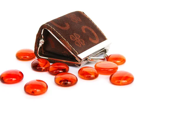 Wallet and stones — Stock Photo, Image