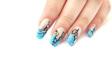 Hand with nail art clipart