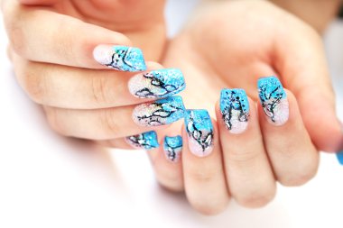 Hands with nail art