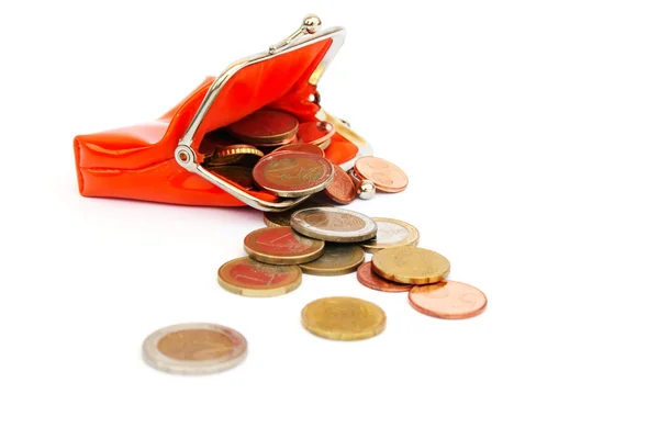 Coins in wallet — Stock Photo, Image