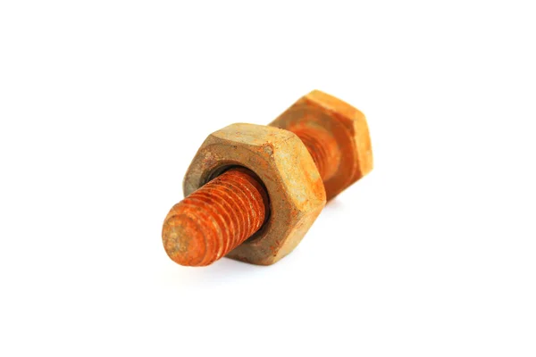 Rusty nut and bolt — Stock Photo, Image