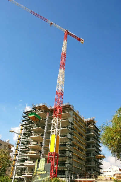 Construction site and crane — Stock Photo, Image