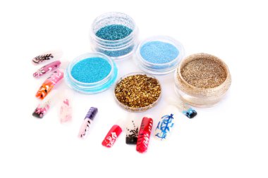 Nail art glitters clipart