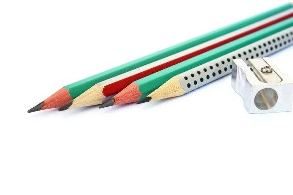 Bleistifte auf Weiß — Stockfoto