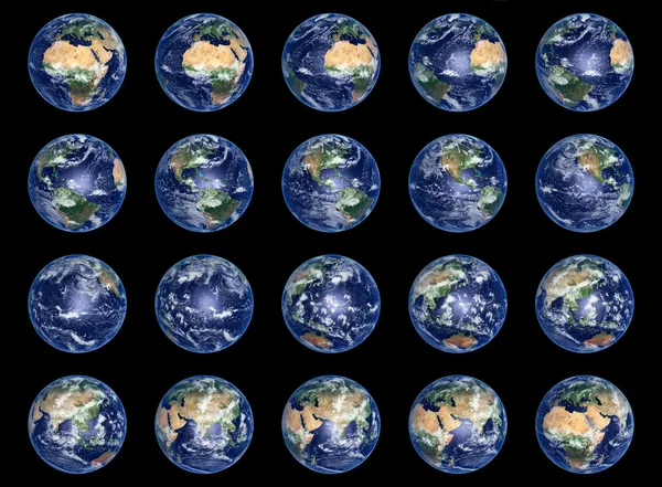 Aarde globes collectie — Stockfoto