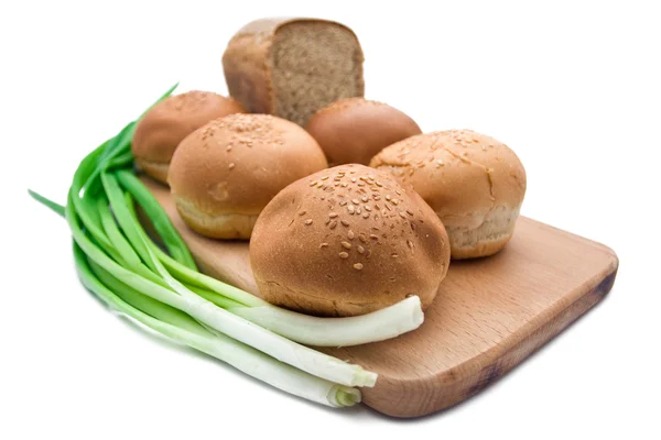 Pão e cebola — Fotografia de Stock