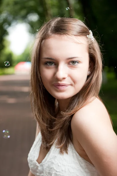 Outdoor girl portrait — Stock Photo, Image