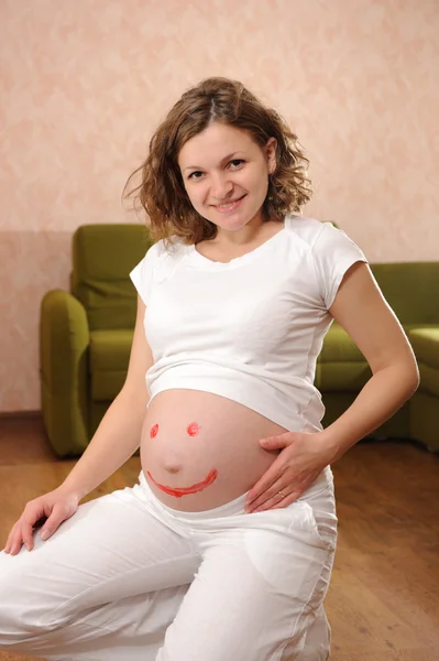 Sorria gravidez — Fotografia de Stock