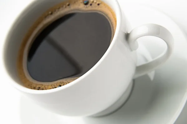 블랙 커피입니다. 흰색 절연 — 스톡 사진