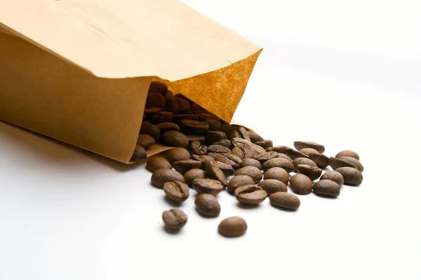 Koffie bonen, met copyspace — Stockfoto