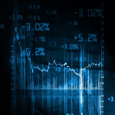 Stock market chart clipart