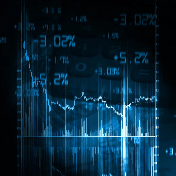 Graf akciového trhu — Stock fotografie
