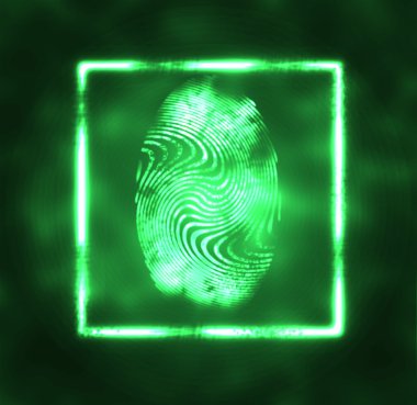 Illustration of the fingerprint clipart