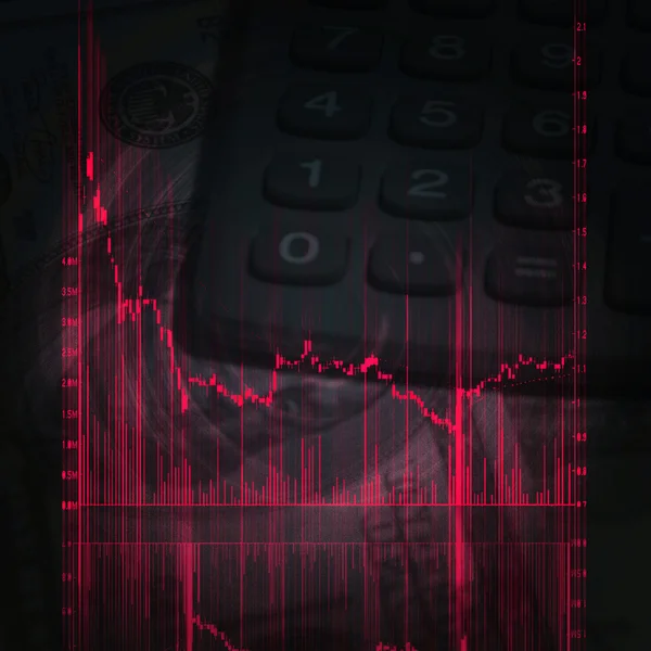 Graf akciového trhu — Stock fotografie