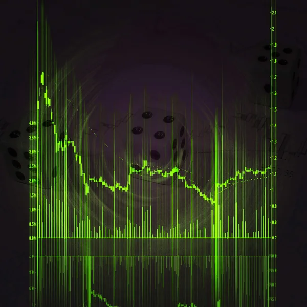 Wykres giełdowy — Zdjęcie stockowe