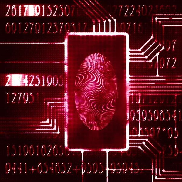 stock image Fingerprint and code