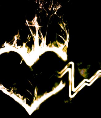 Burning heart clipart