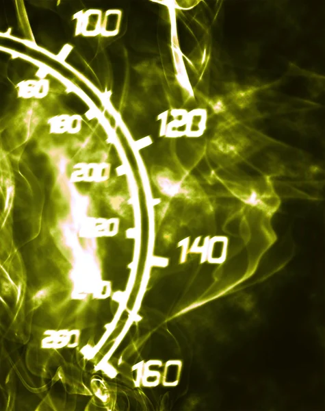 Burning speedometer — Stock Photo, Image