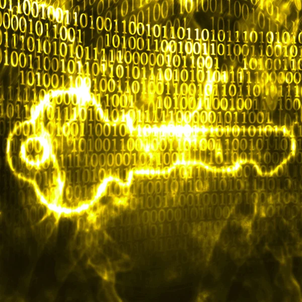 Nyckel och binär kod lösenord — Stockfoto