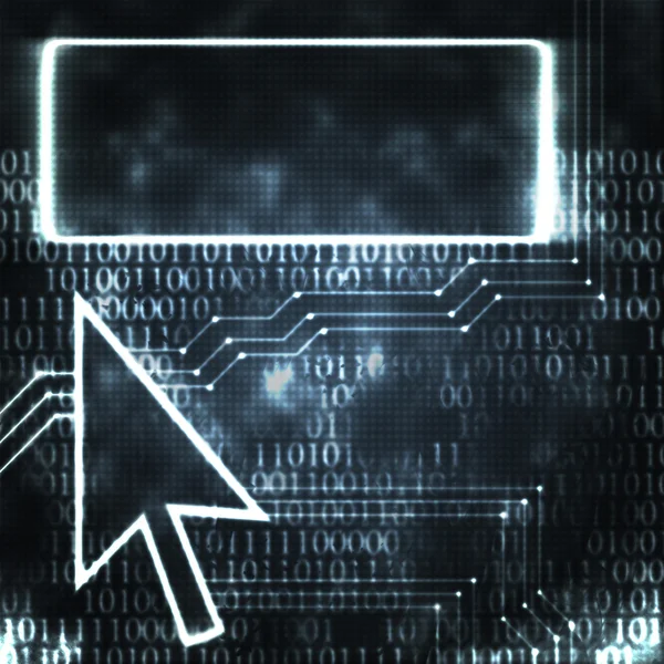 Computer arrow and screen — Stock Photo, Image
