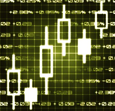 Stock market exchange japanese candles clipart