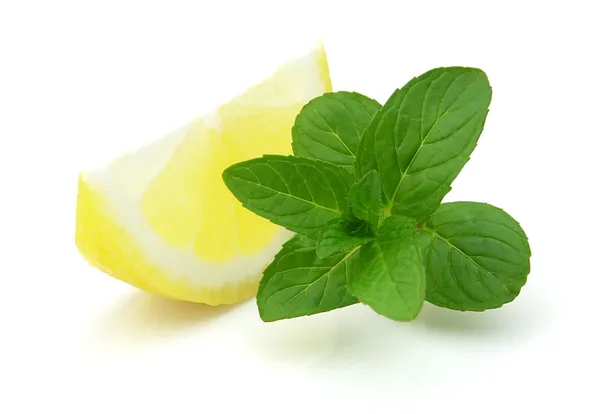 Соковитий лимон зі свіжою м'ятою — стокове фото