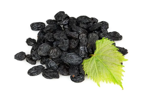 Raisins with leaves — Stock Photo, Image
