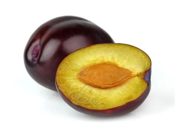 Juicy plum on a white background — Stock Photo, Image