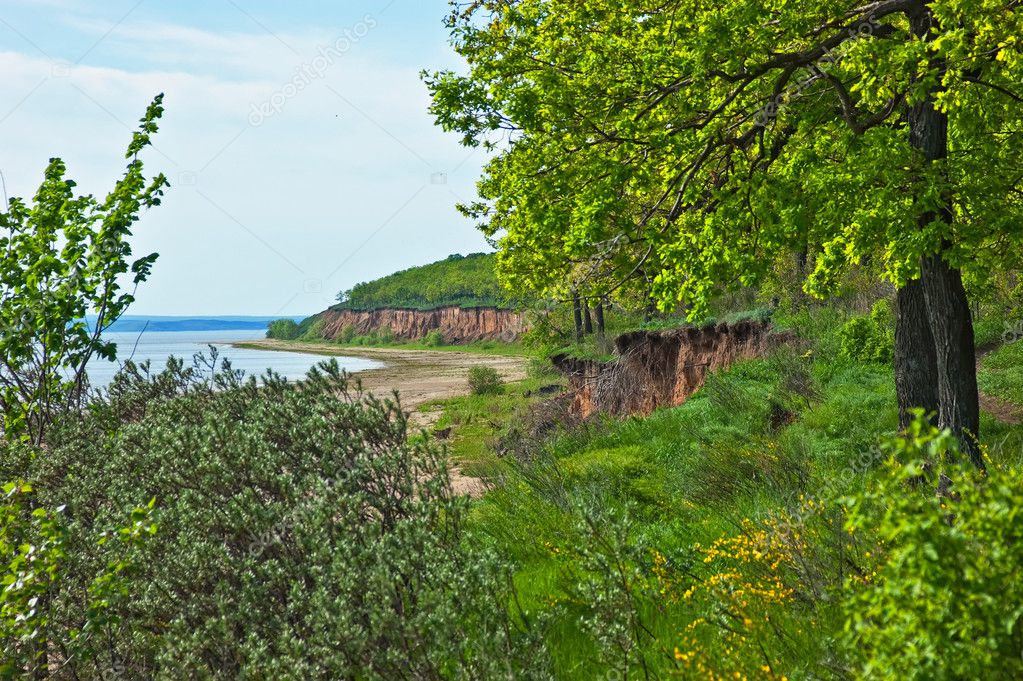 Steep bank of the river — Stock Photo © Observer #5750808