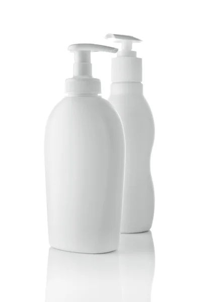 Dois frascos de spray branco — Fotografia de Stock