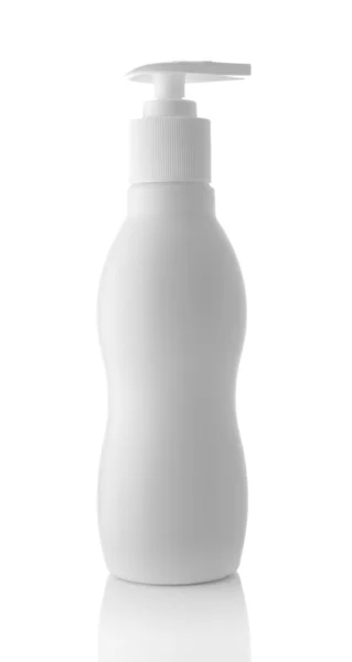 Biały rond puste butelki z rozpylaczem — Zdjęcie stockowe
