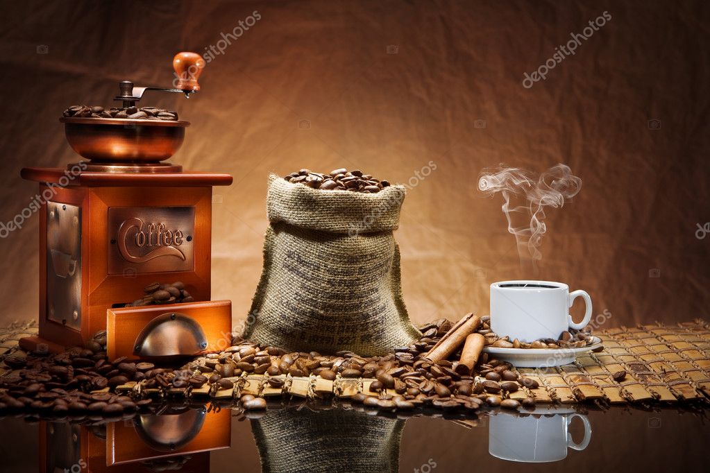 Accesorios de café en la estera: fotografía de stock © mihalec