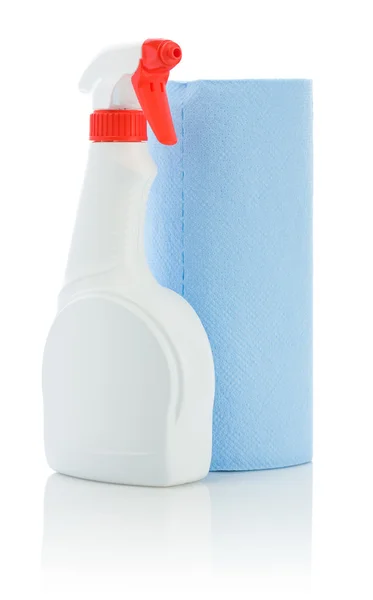 Único limpador de cozinha com toalha de papel — Fotografia de Stock