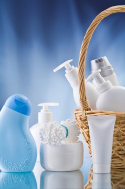 Copy space image of toiletries clipart