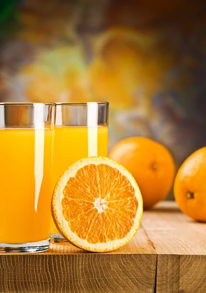 Narancs- és gyümölcslé — Stock Fotó