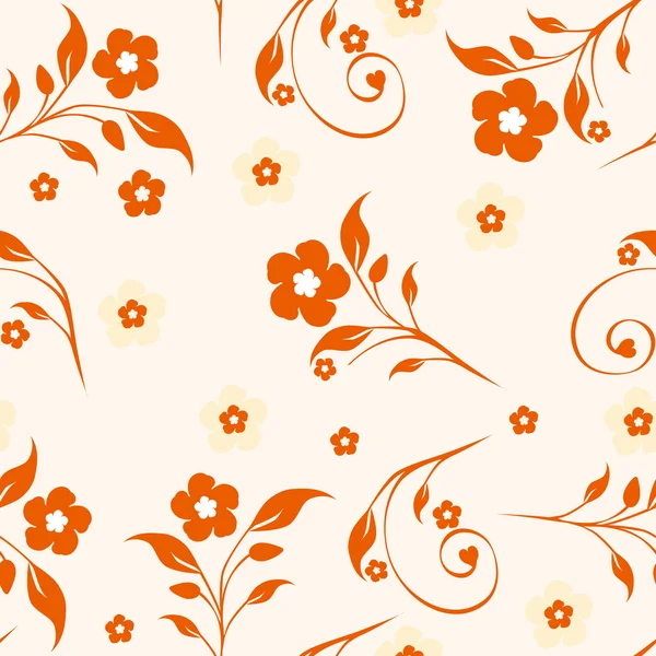 Ilustração vetorial de um padrão floral sem costura —  Vetores de Stock