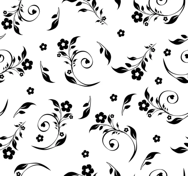 Ilustración vectorial de un patrón floral sin costuras — Vector de stock