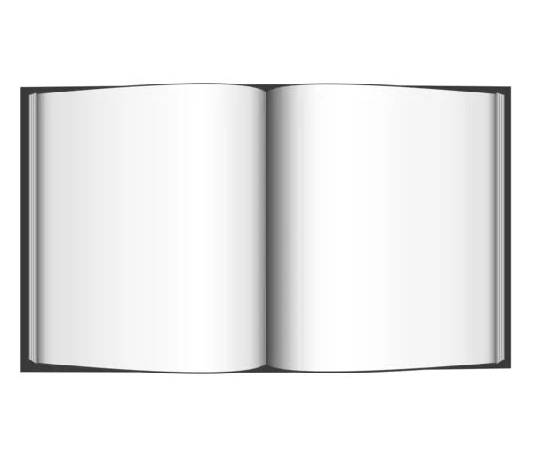 Açık bir kitap üzerinde beyaz bir backgrou izole vektör çizim — Stok Vektör