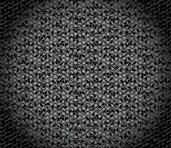Illustration vectorielle d'une texture métallique avec motif floral sans couture — Image vectorielle