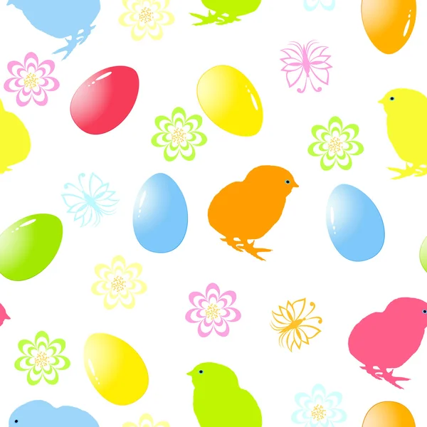 Illustration vectorielle d'un fond de Pâques sans couture — Image vectorielle