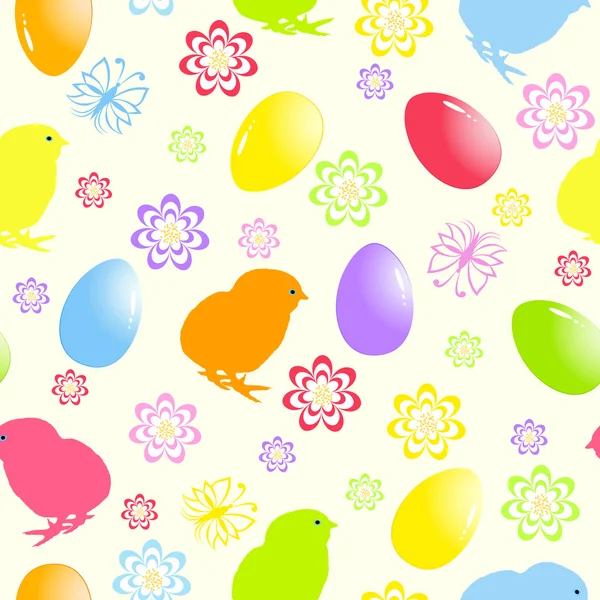 Illustration vectorielle d'un fond de Pâques sans couture — Image vectorielle