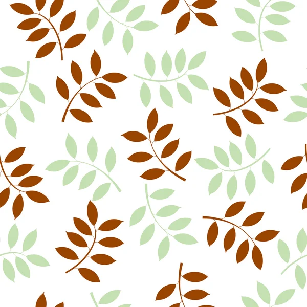 Vektorillustration eines nahtlosen Hintergrundes aus Blättern — Stockvektor