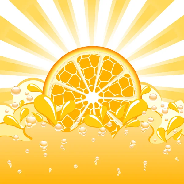 Ilustración vectorial de una salpicadura naranja — Vector de stock