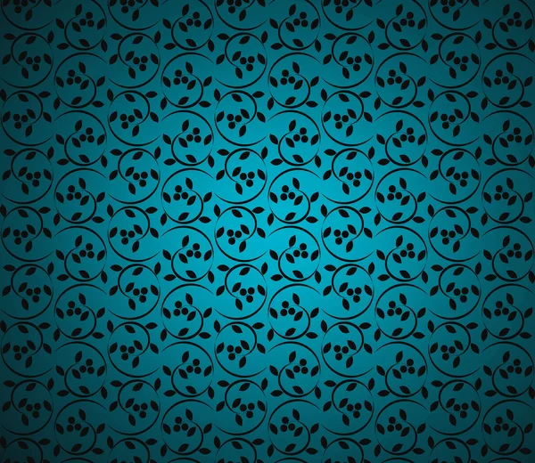Εικονογράφηση φορέας μπλε άνευ ραφής floral φόντο — Διανυσματικό Αρχείο