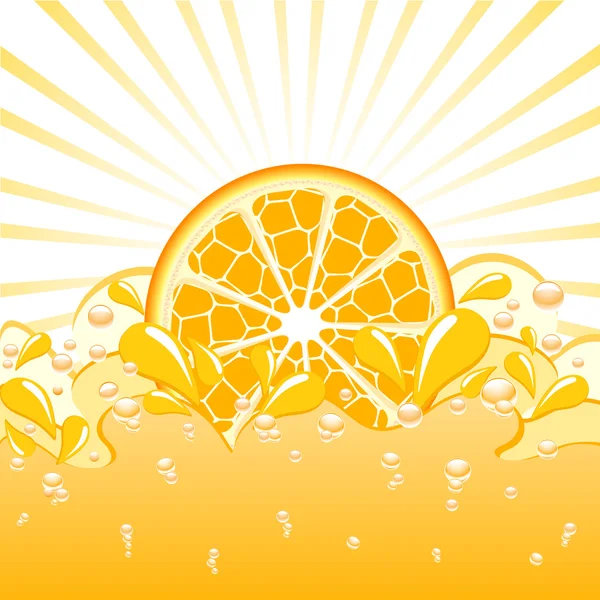Vektoros illusztráció egy narancssárga Splash — Stock Vector