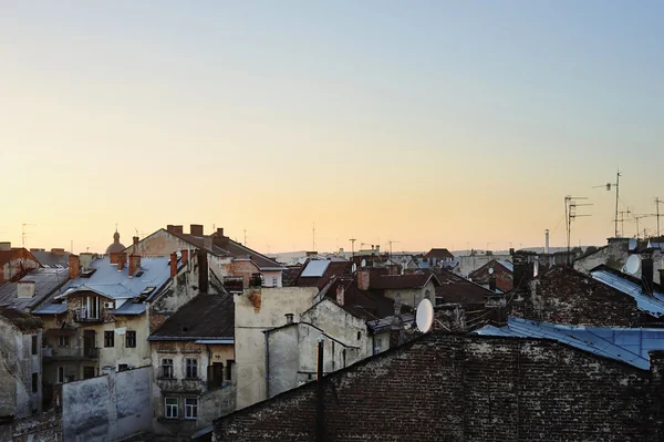 Lviv ao pôr-do-sol — Fotografia de Stock
